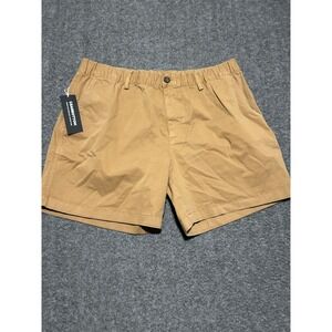 Bearbottom cotton stretch chino shorts mens size XL tan new casual 5.5 inseam